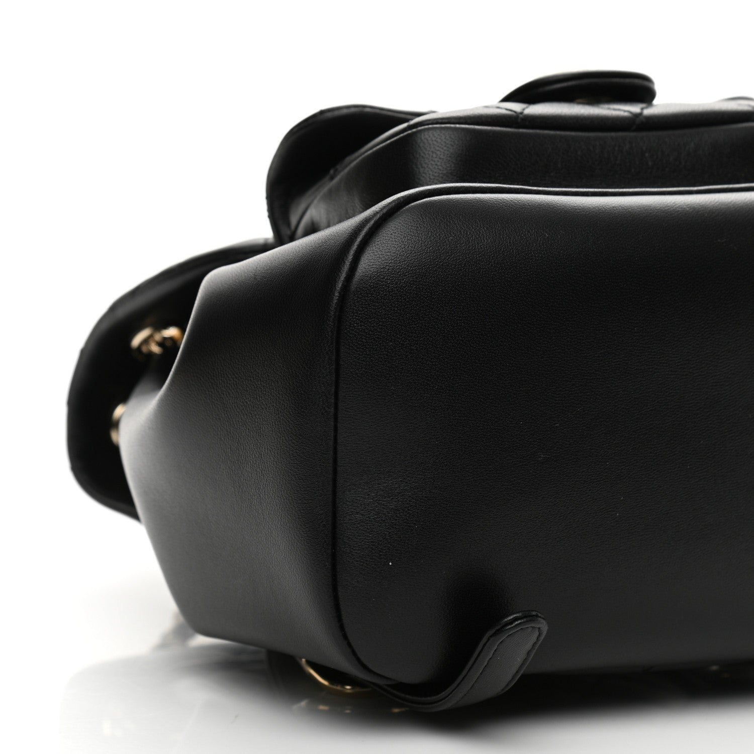 Chanel Lambskin Quilted Small Duma Drawstring Backpack Black 9 of 9