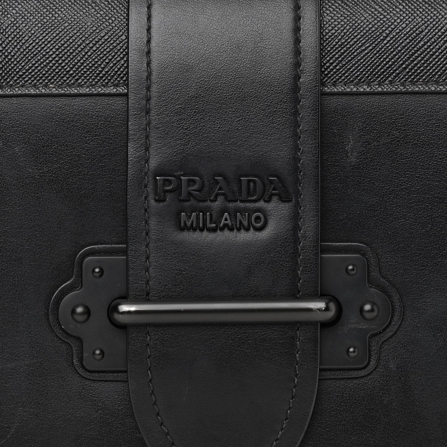 City Calfskin Saffiano Cahier Bag Black