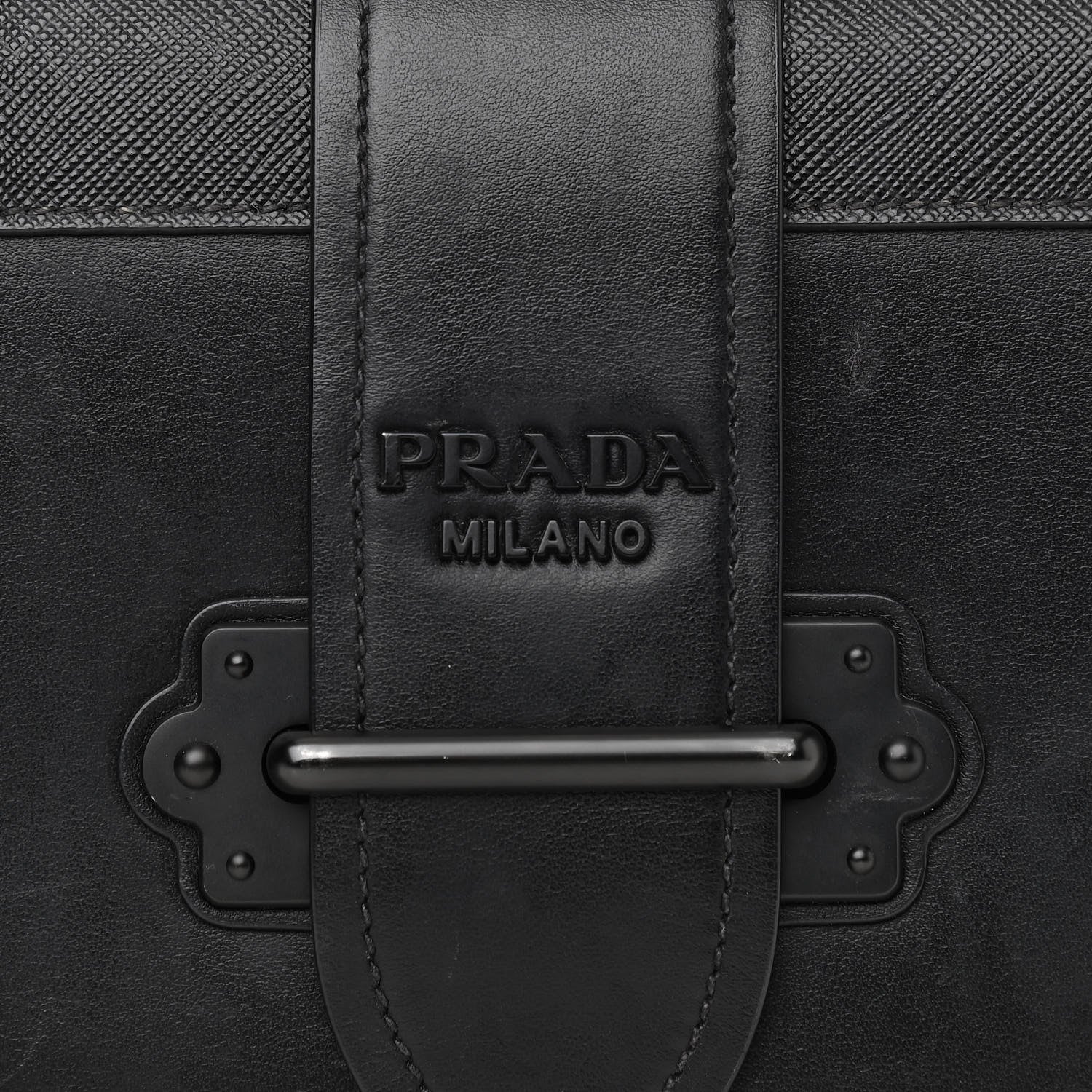 Prada City Calfskin Saffiano Cahier Bag Black 7 of 16