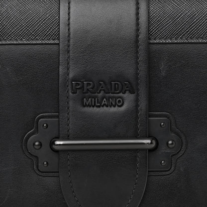 Prada City Calfskin Saffiano Cahier Bag Black 7 of 16