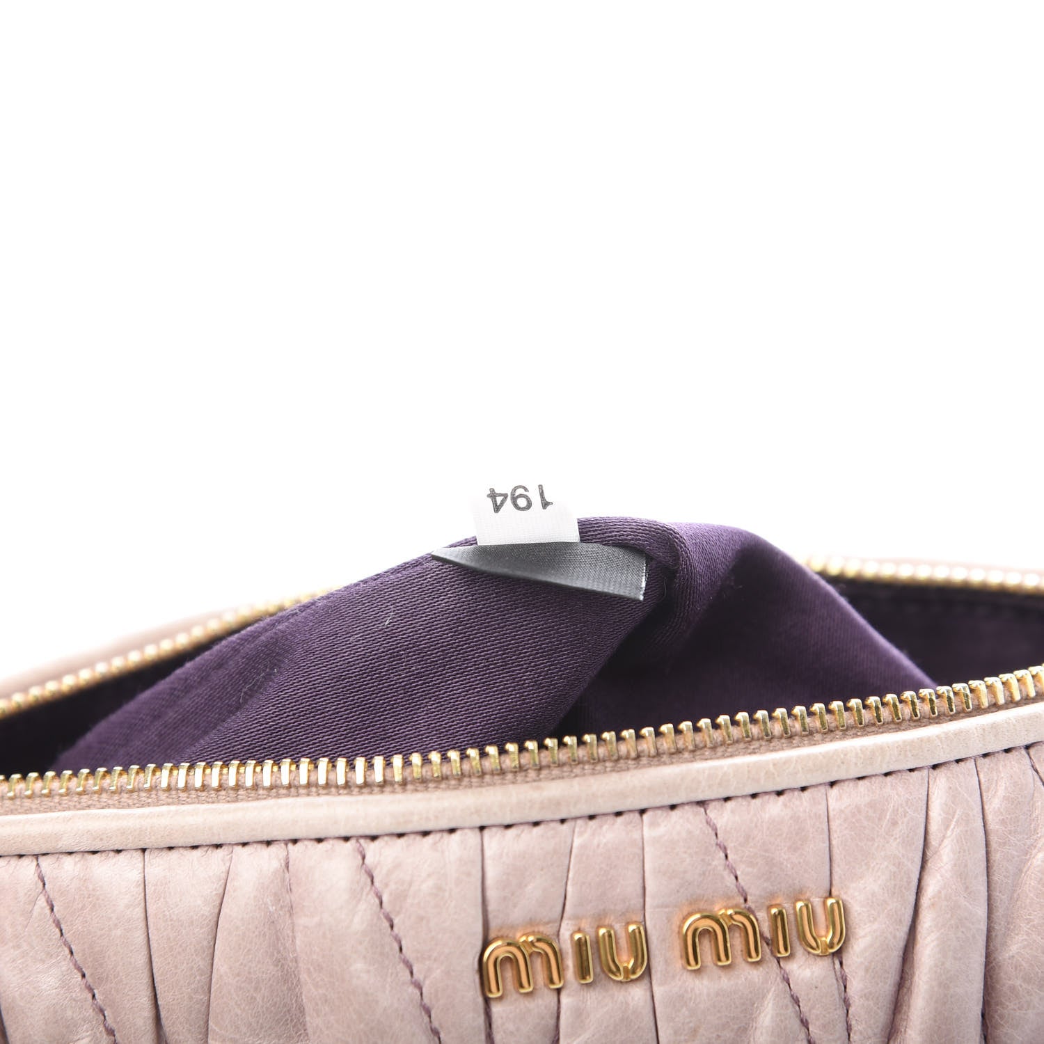 Miu Miu Vitello Lux Matelasse Shoulder Bag Mughetto 8 of 13