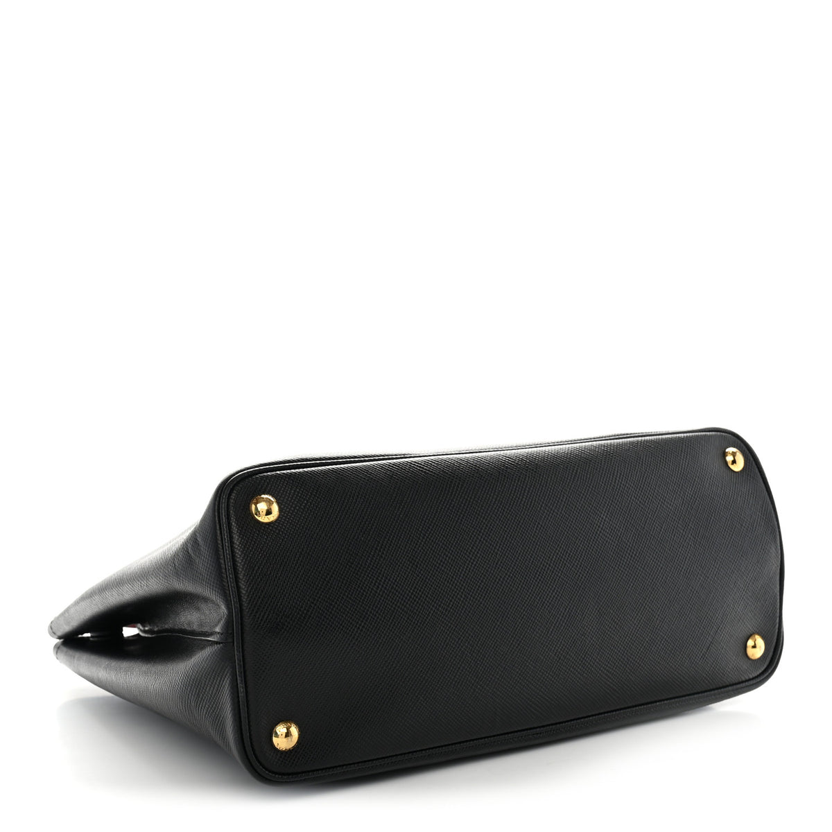 Prada Saffiano Cuir Medium Double Bag Black Fuoco 3 of 8