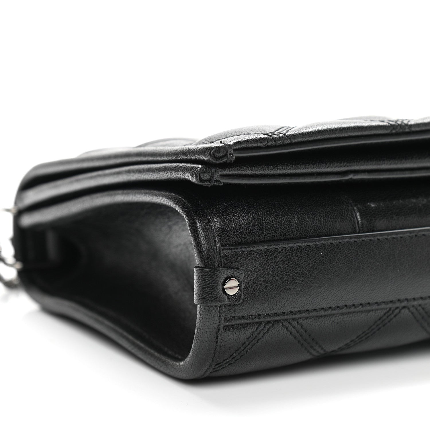 Saint Laurent Lambskin Quilted Mini Becky Chain Bag Black 9 of 11