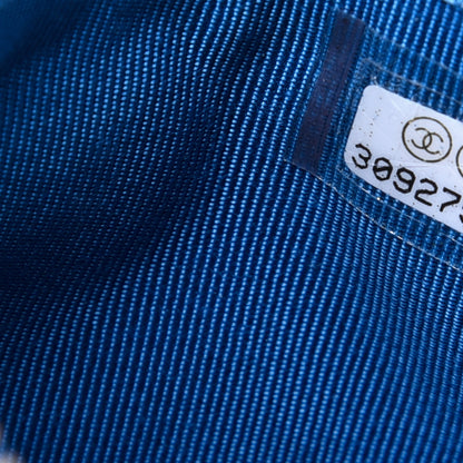 Chanel Caviar Quilted CC Zip Card Holder Blue 9 of 10