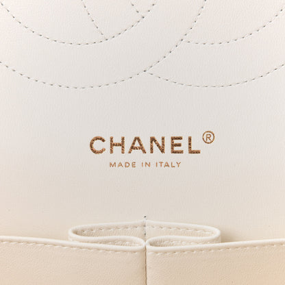 Chanel Caviar Quilted Jumbo Double Flap White 6 of 9