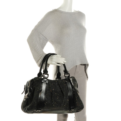 Burberry Prorsum Calfskin Studded Knight Satchel Black 4 of 9