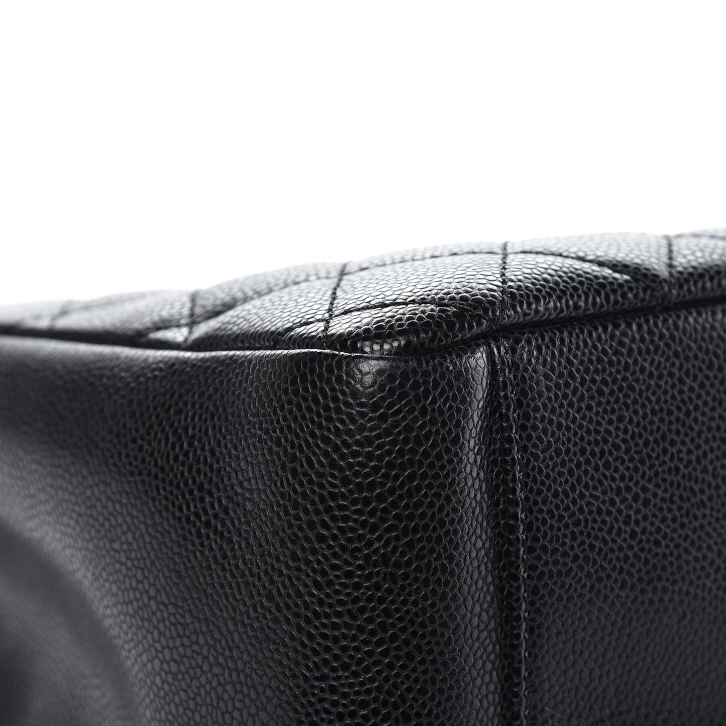Caviar Quilted Grand Shopping Tote GST Black