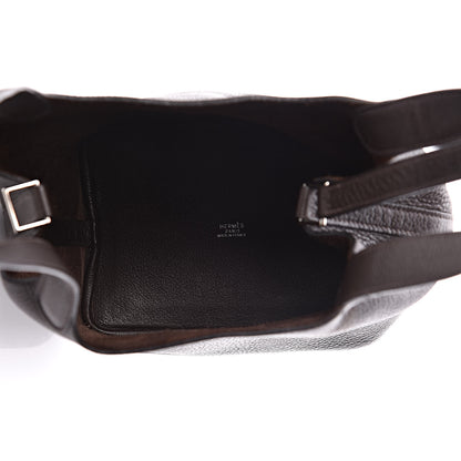 Hermes Taurillon Clemence Picotin 18 PM Chocolate 5 of 11