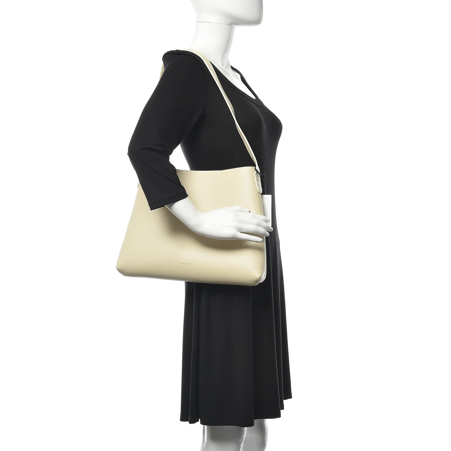 Mansur Gavriel Pebbled Calfskin Small Hobo Creme 2 of 9