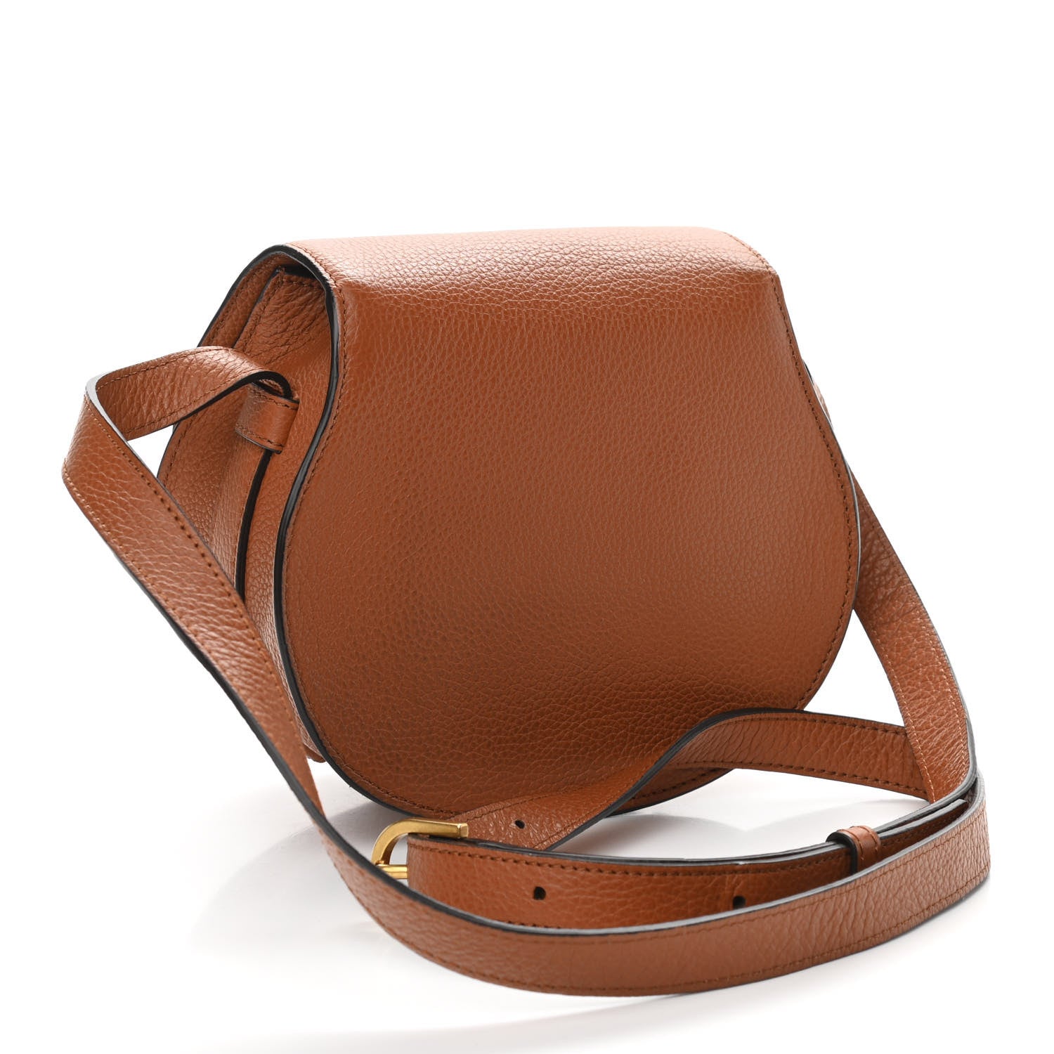 Chloe Calfskin Mini Marcie Round Crossbody Bag Tan 3 of 10