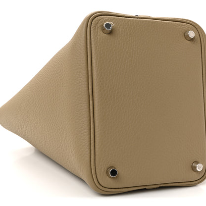Hermes Taurillon Clemence Picotin Lock 18 PM Beige Marfa 8 of 9