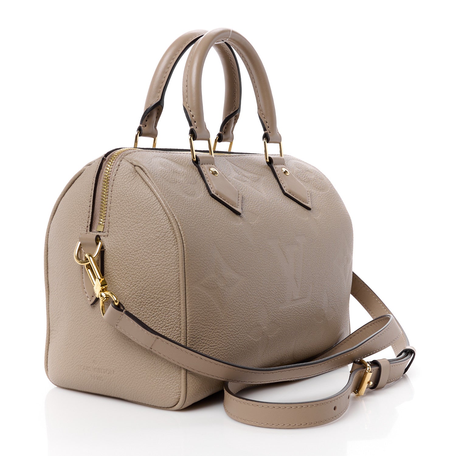 Louis Vuitton Empreinte Monogram Giant Speedy Bandouliere 25 Tourterelle 3 of 14
