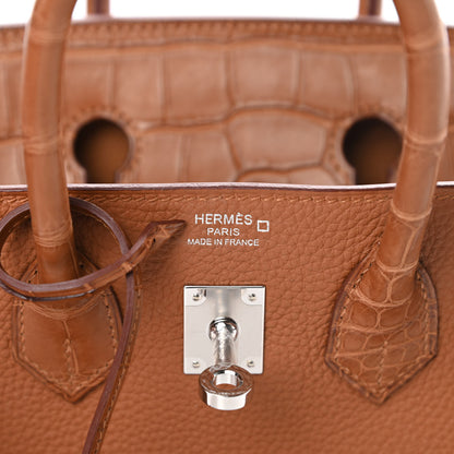 Hermes Togo Matte Alligator Birkin Touch 25 Gold 6 of 11