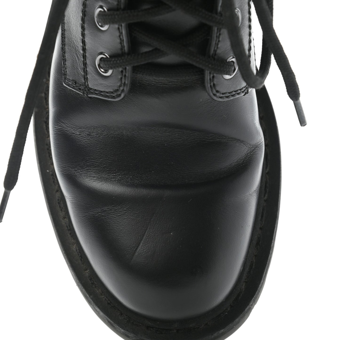 Calfskin VLTN 20mm Combat Boots 36.5 Black White