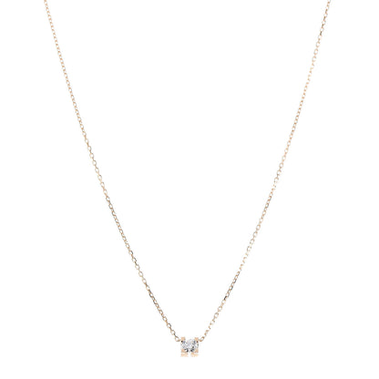 Cartier 18K Pink Gold Diamond .21ct C De Pendant Necklace 1 of 6