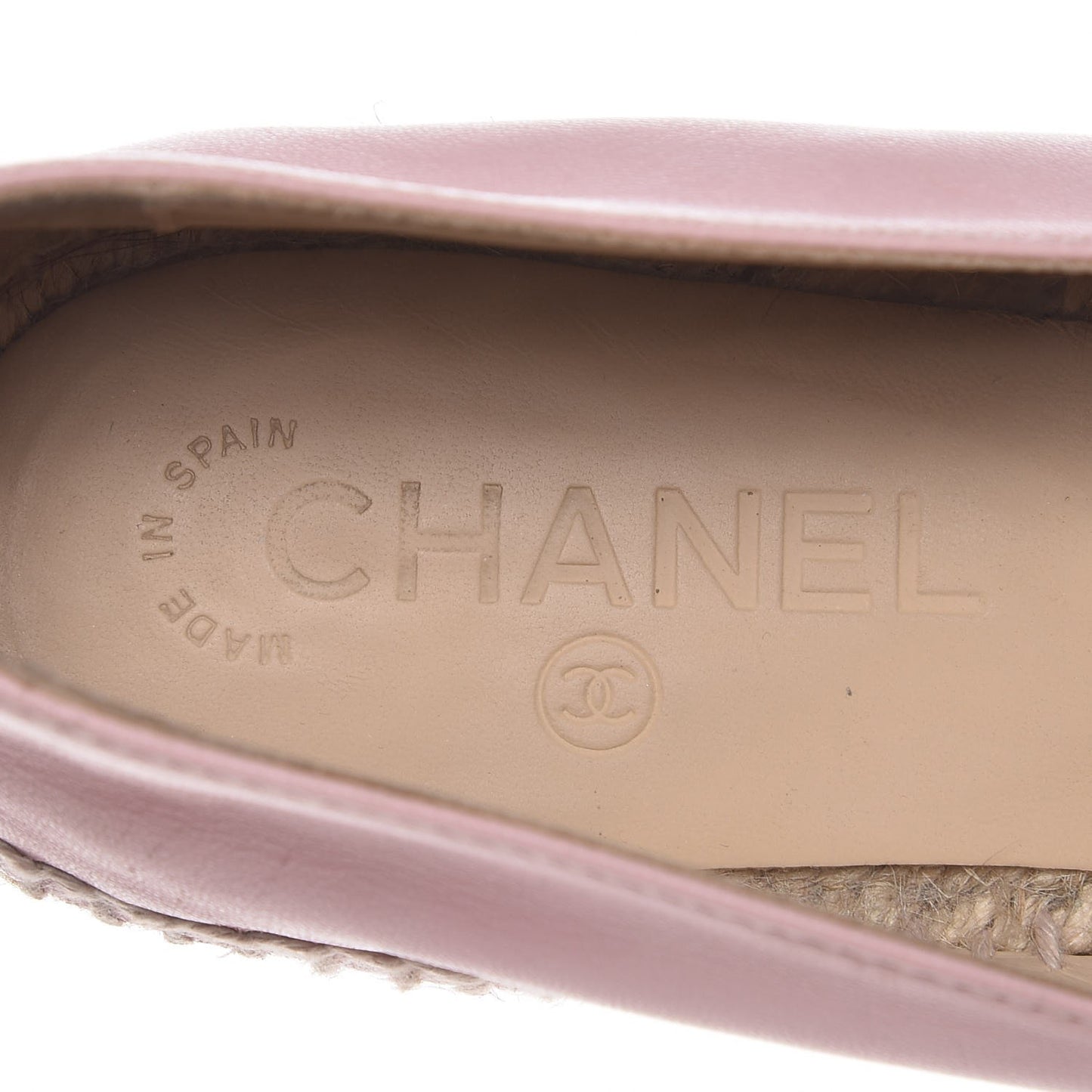 Lambskin CC Espadrilles 38 Light Pink