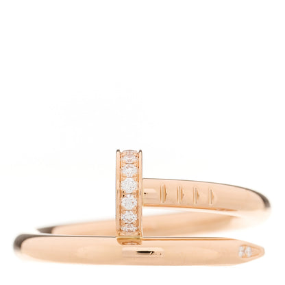 Cartier 18K Pink Gold Diamond Juste Un Clou Ring 54 7 1 of 4