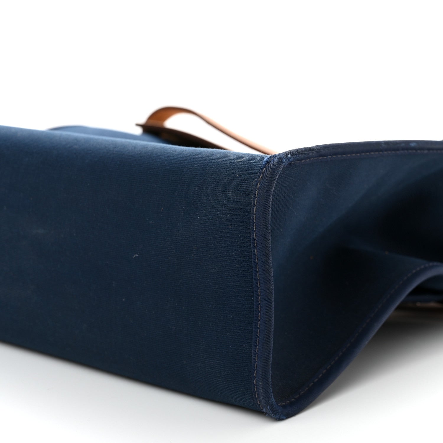 Hermes Vache Hunter Toile Herbag Zip 31 PM Bleu De Malte Natural 11 of 18