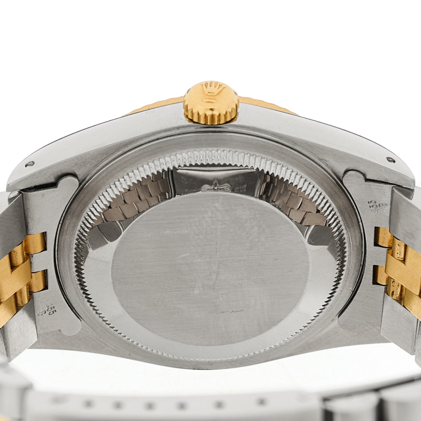 Stainless Steel 18K Yellow Gold Diamond 36mm Oyster Perpetual Datejust Watch Black 16233