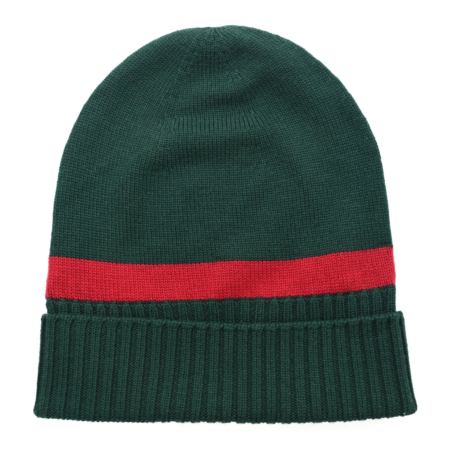 Wool Tricot Knit New Port Beanie Hat M Green Red