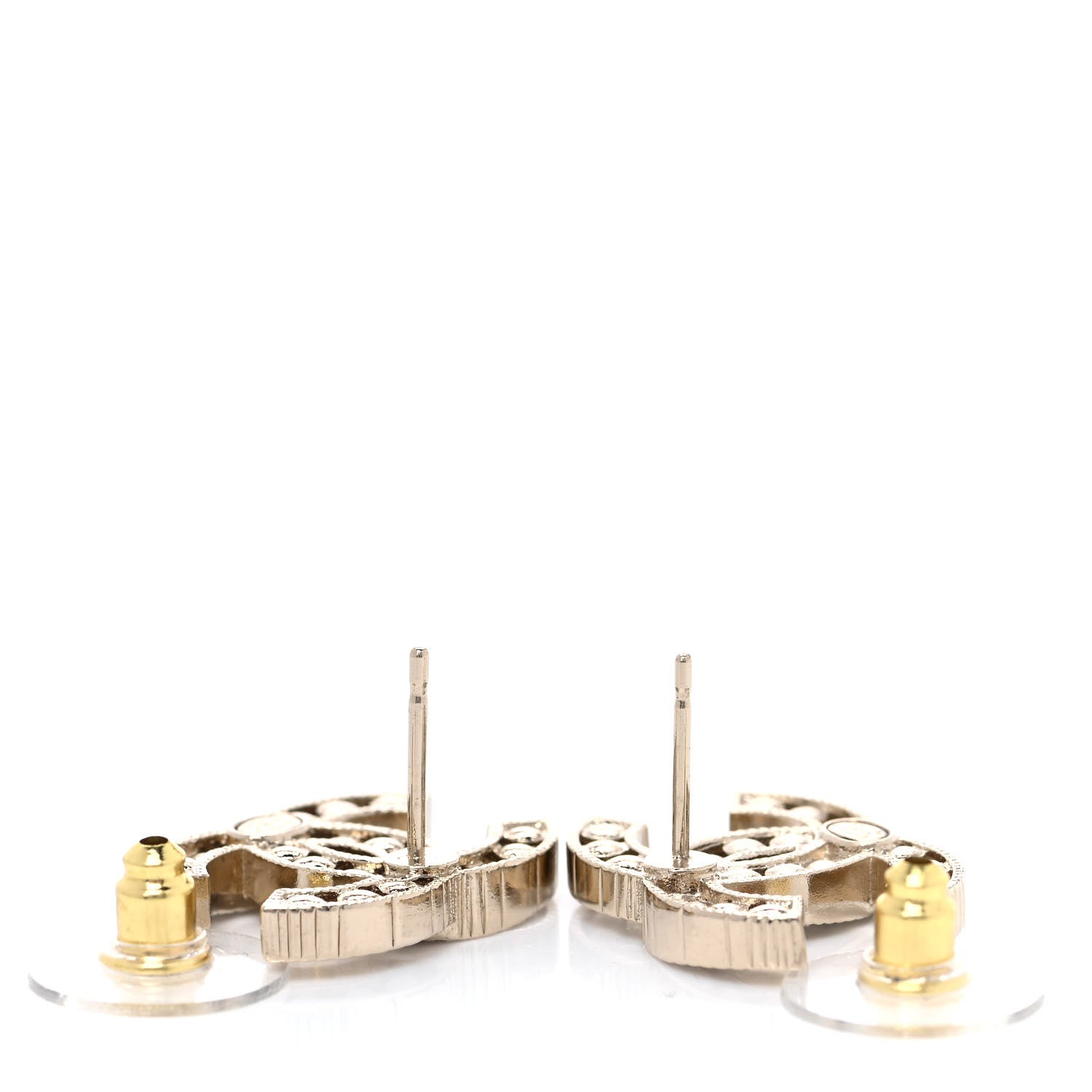 Chanel Pearl CC Earrings Gold 3 of 4