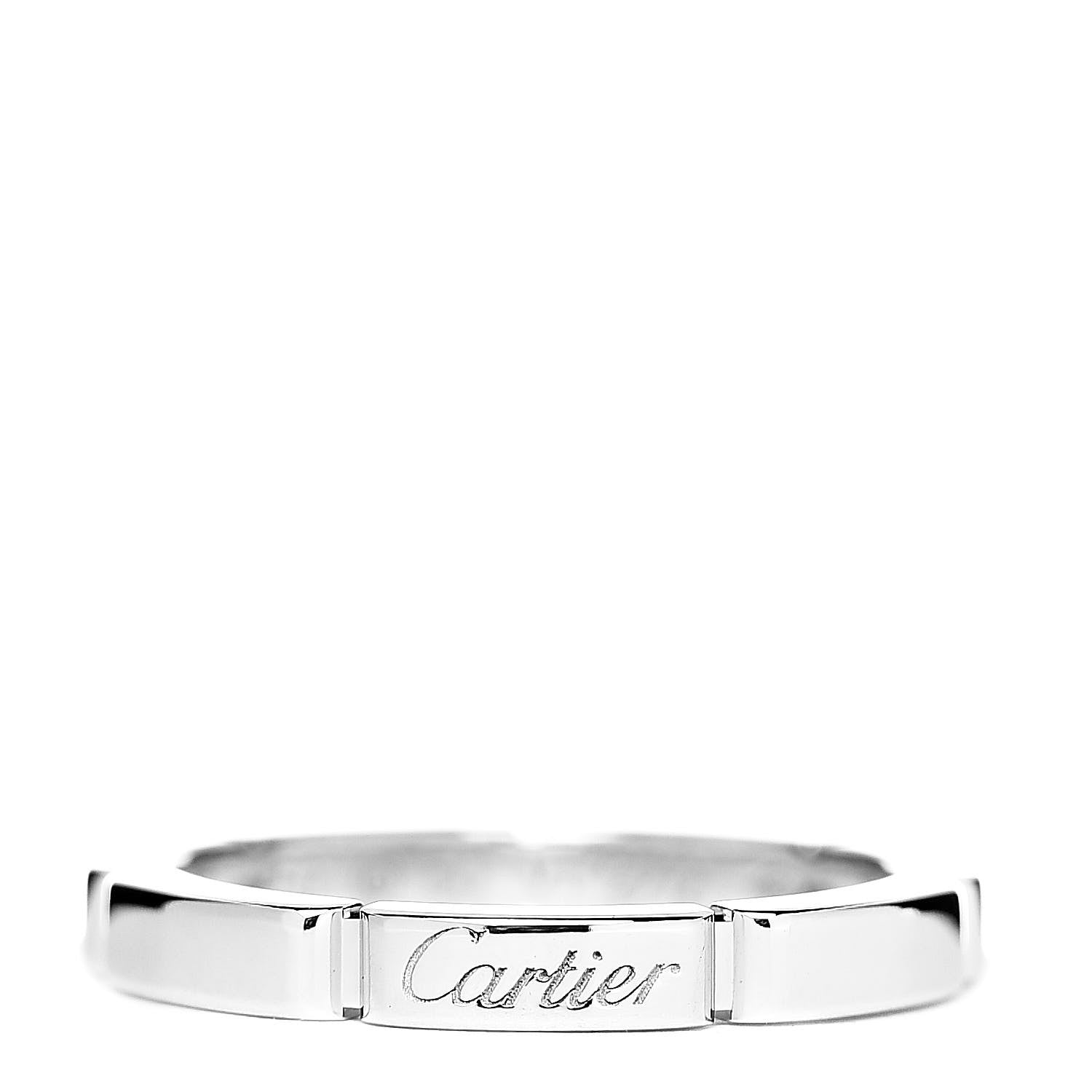 Cartier 18K White Gold 2.5mm Maillon Panthere Wedding Band Ring 50 5.25 1 of 5
