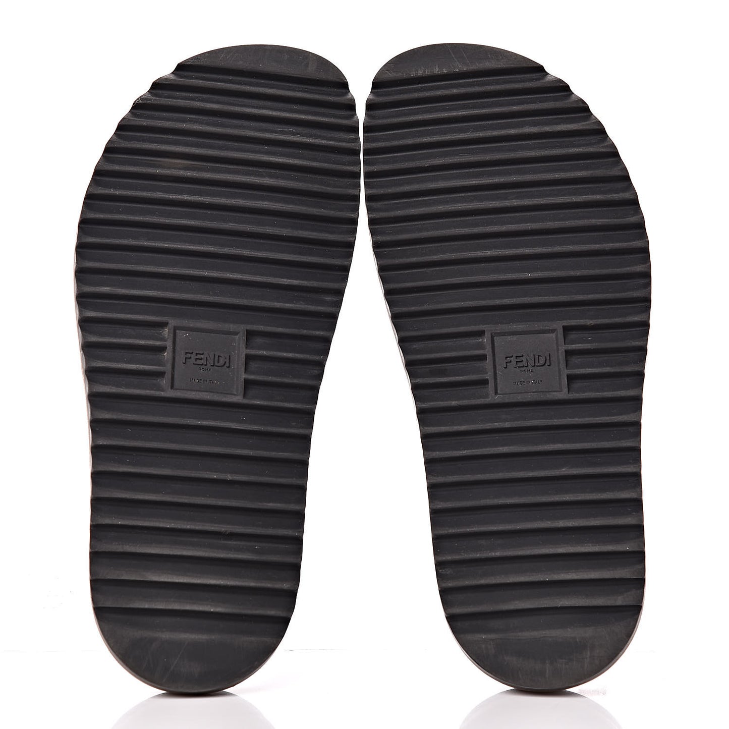Rubber Raised Logo Slide Sandals 10 Black