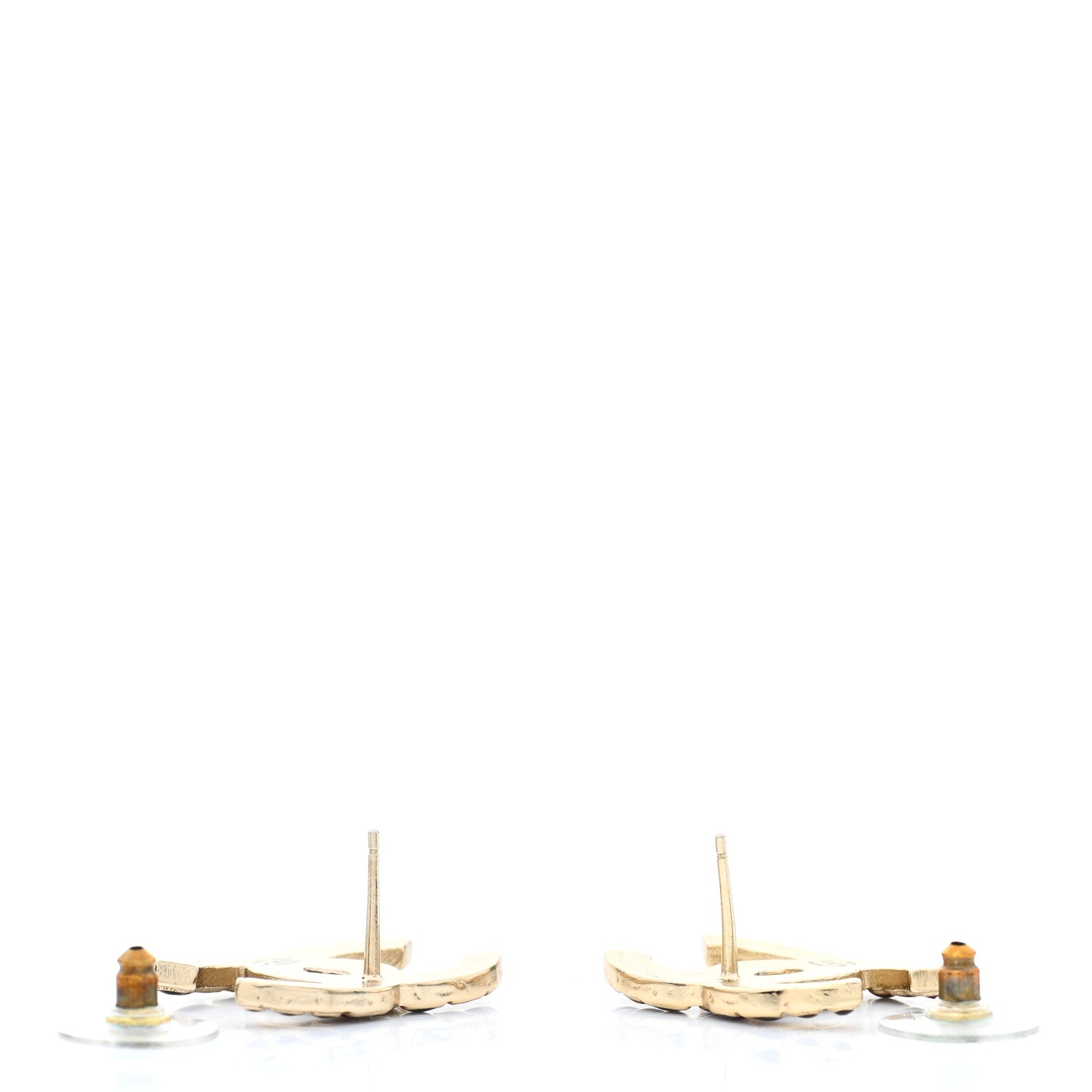 Chanel Metal Gripoix Along The Nile Earrings Gold Purple 3 of 4