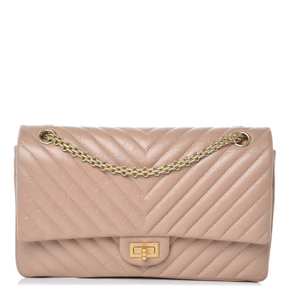 Chanel Aged Calfskin Chevron Quilted 2.55 Reissue 226 Flap Beige 1 of 7
