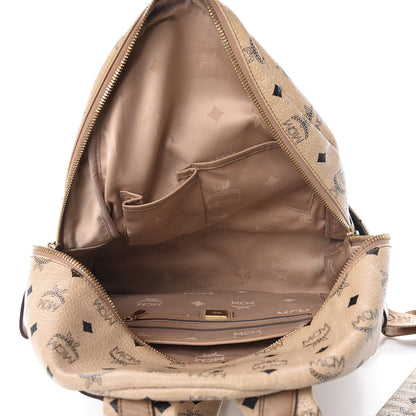 MCM Visetos Medium Studded Stark Backpack Beige 5 of 19