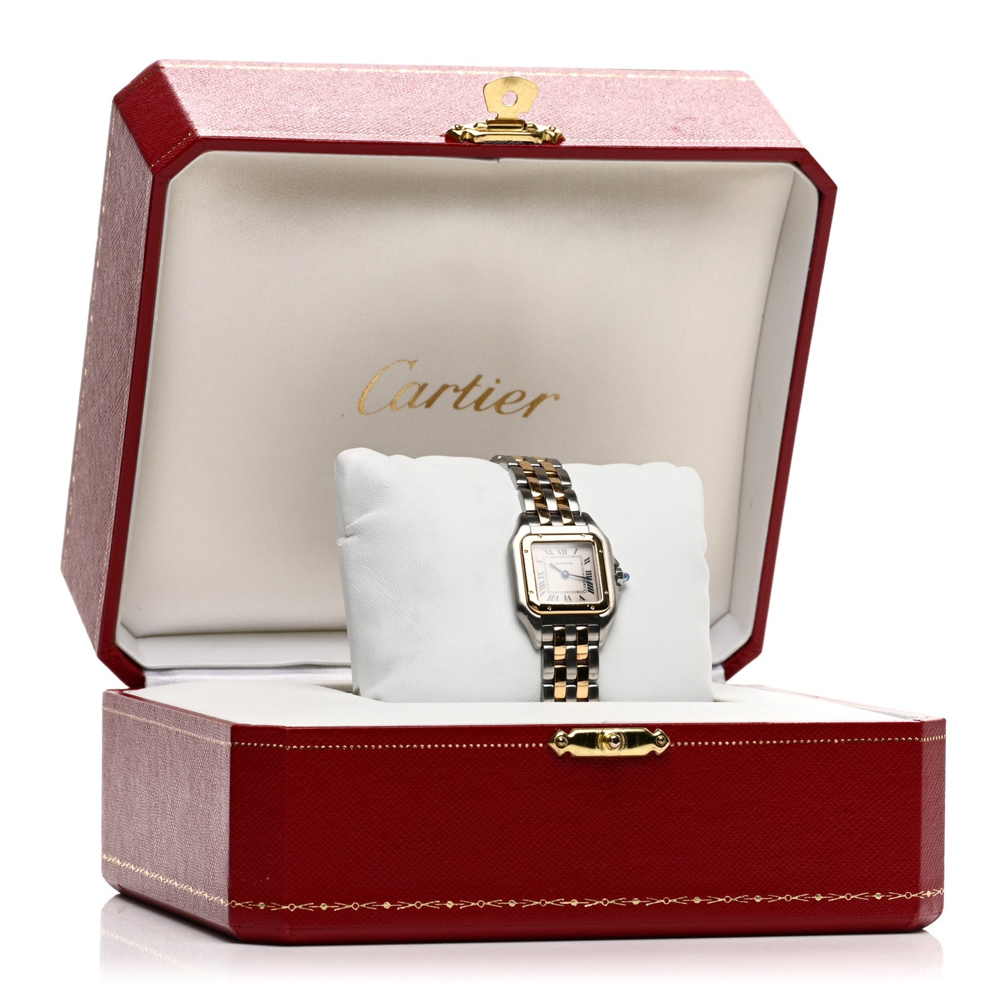 Stainless Steel 18K Yellow Gold 22mm Panthere Quartz Watch