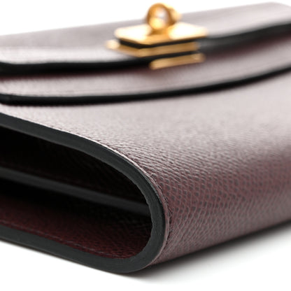 Hermes Epsom Kelly Wallet To Go Rouge Sellier 8 of 10