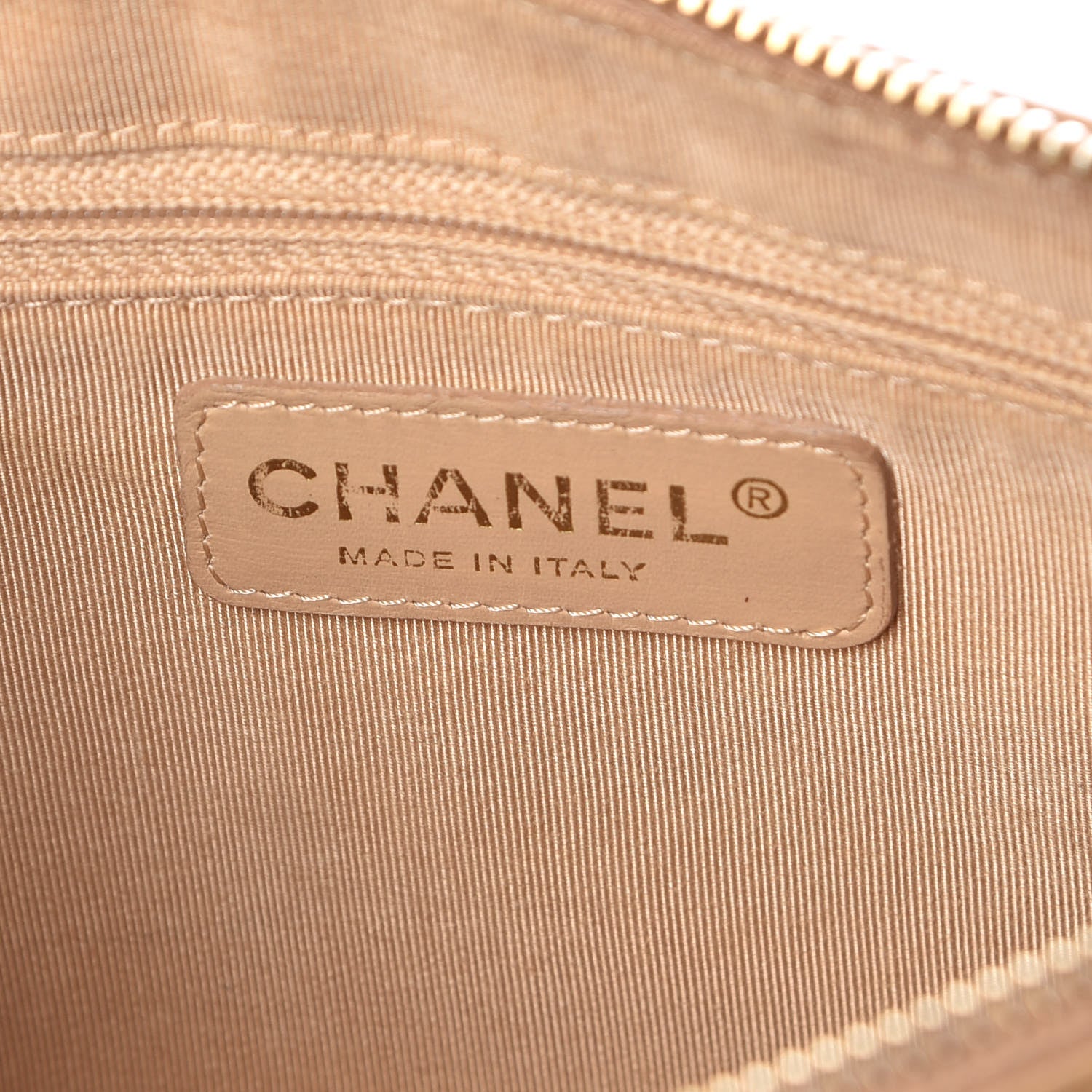 Chanel Caviar Quilted CC Shoulder Bag Beige 6 of 11