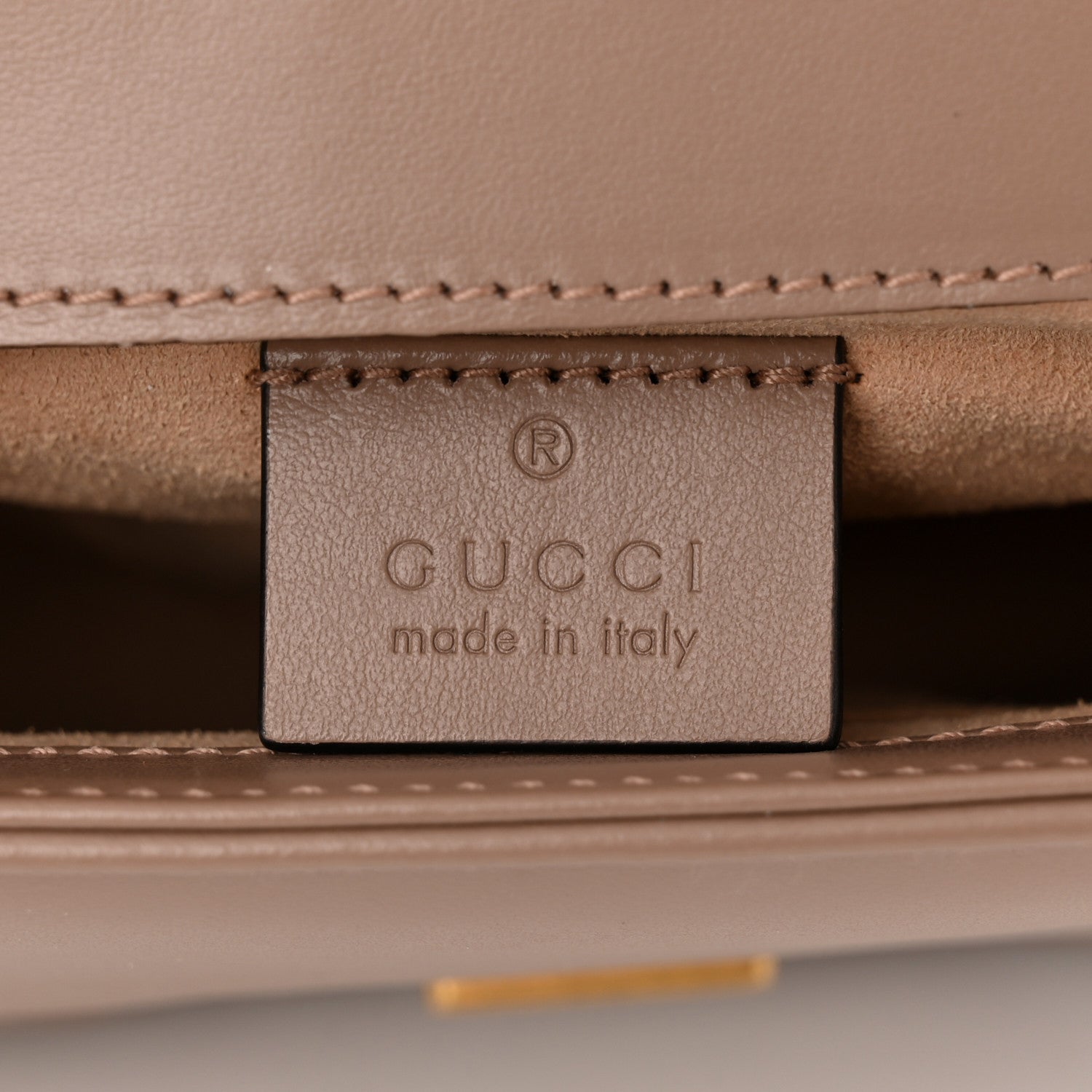 Gucci Calfskin Matelasse Mini GG Marmont Top Handle Shoulder Bag Porcelain Rose 6 of 12