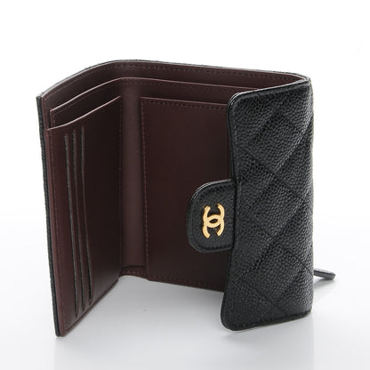 Chanel Caviar Quilted Compact Flap Wallet Black 5 of 9