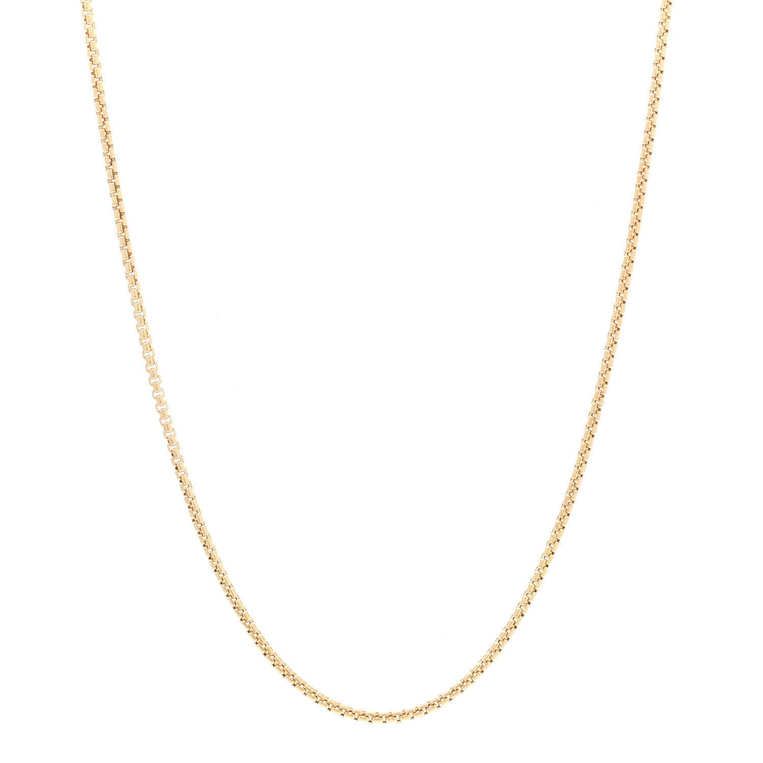 David Yurman 18K Yellow Gold 1.7mm Box Chain Necklace 18" 1 of 4