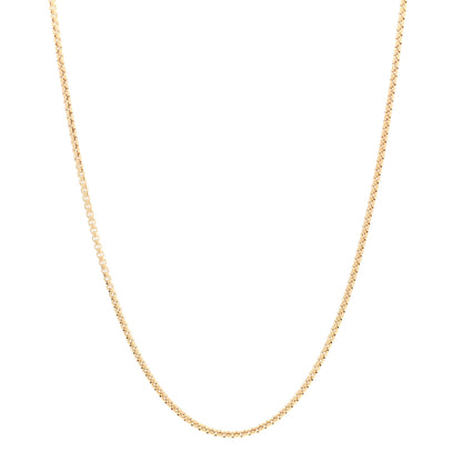 David Yurman 18K Yellow Gold 1.7mm Box Chain Necklace 18" 1 of 4