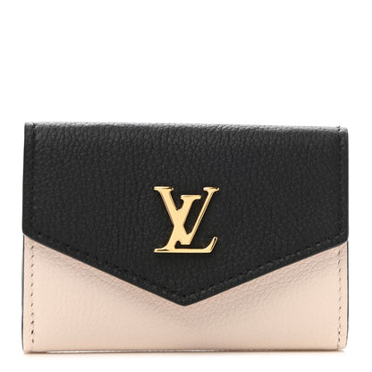 Louis Vuitton Calfskin Lockmini Wallet Black Cream Pink 1 of 8