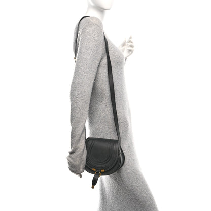Chloe Grained Calfskin Small Marcie Saddle Bag Black 2 of 9