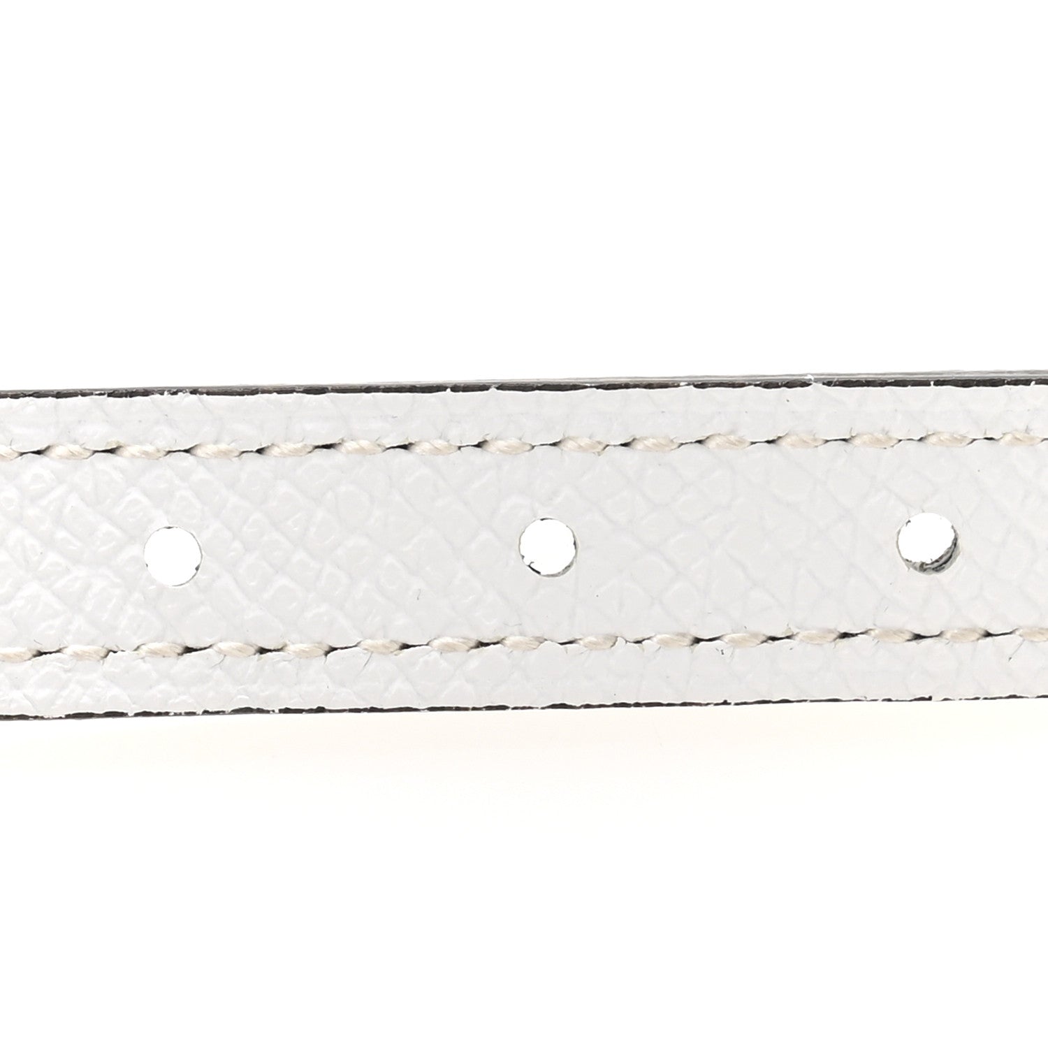 Hermes Swift Epsom Lacquered Metal 13mm Au Carre Double H Belt 70 28 Etoupe White 4 of 6