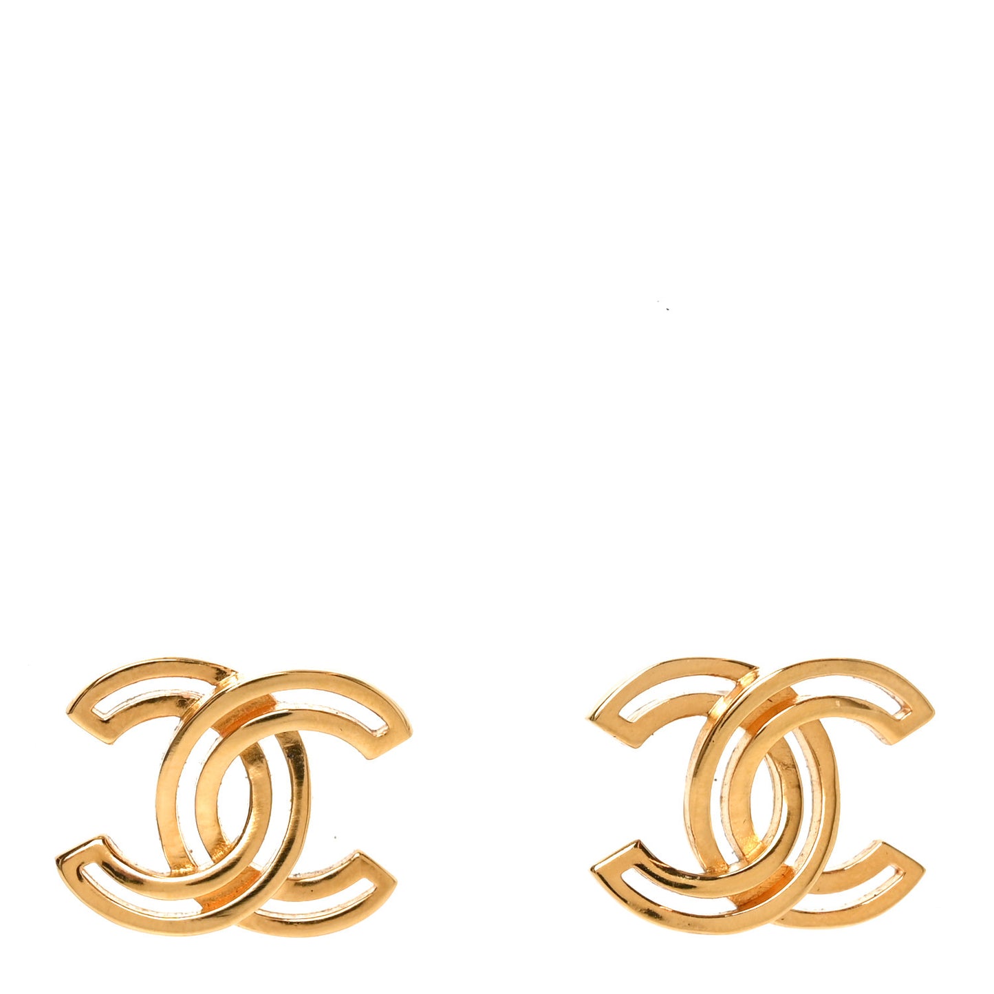 Metal Obazine CC Earrings Gold