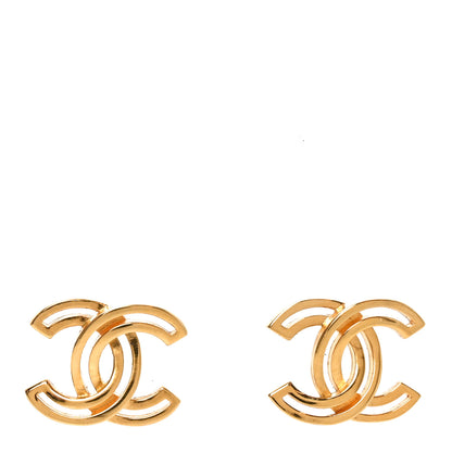 Chanel Metal Obazine CC Earrings Gold 1 of 5