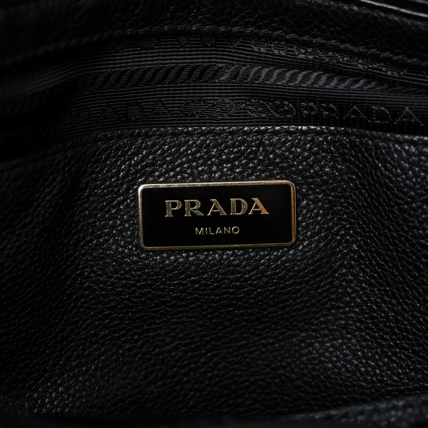 Prada Vitello Grain Tote Black 5 of 15