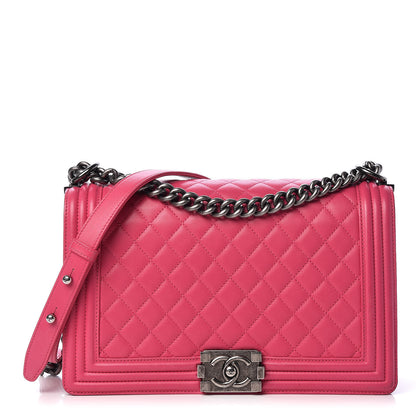 Chanel Lambskin Quilted New Medium Boy Flap Pink 1 of 19
