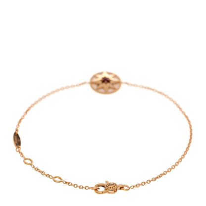 Christian Dior 18K Rose Gold Ruby Mother of Pearl Rose Des Vents Bracelet 2 of 3
