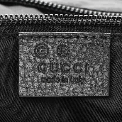 Gucci Nylon Monogram Double Buckle Flap Messenger Bag Black 6 of 10