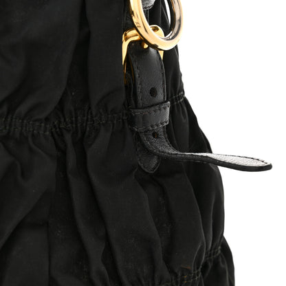 Prada Tessuto Nylon Nappa Braided Gaufre Shopping Satchel Black 14 of 18