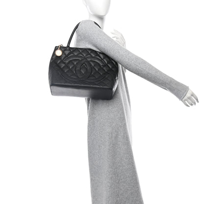 Chanel Caviar Quilted Medallion Tote Black 2 of 12