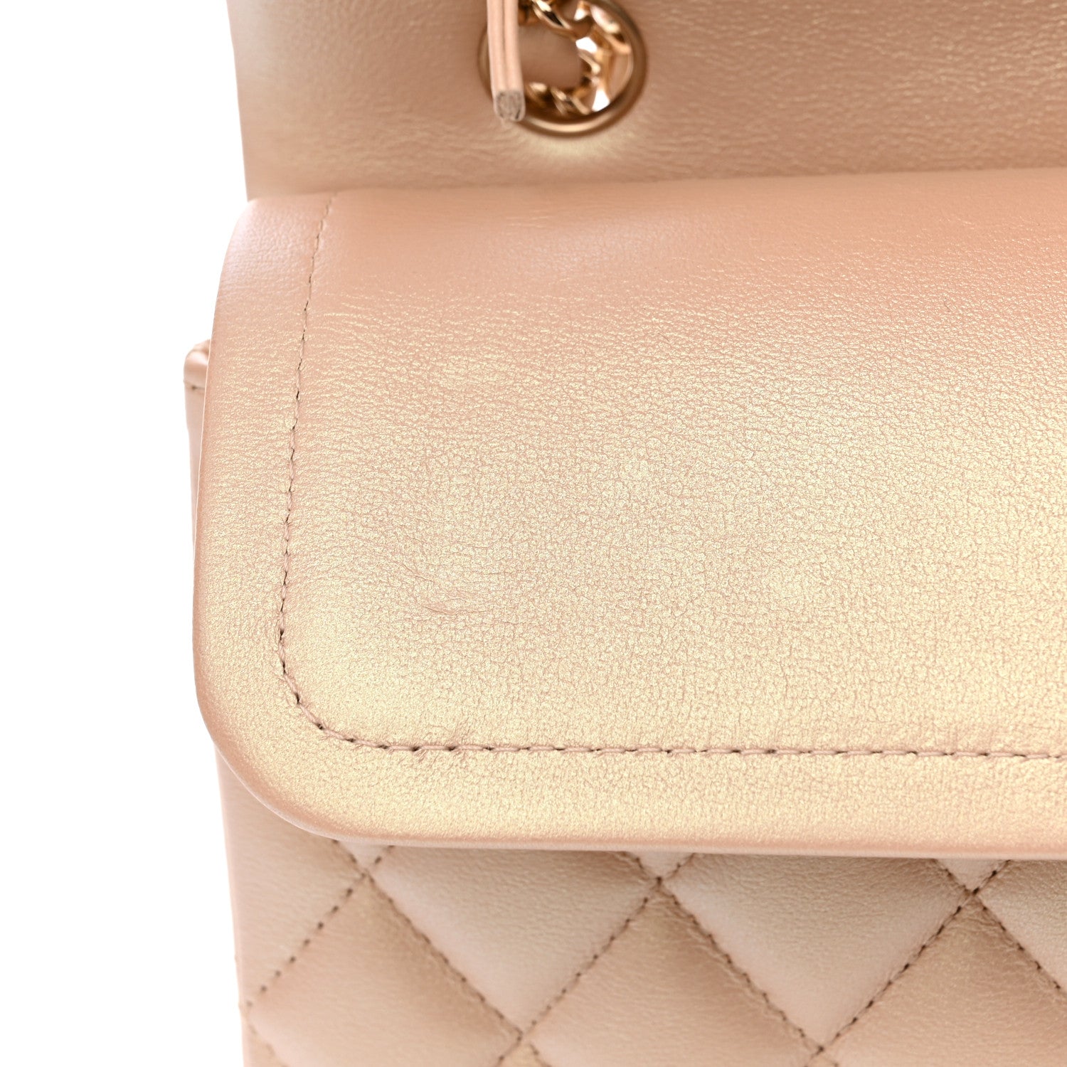 Chanel Iridescent Calfskin Quilted Medium Double Flap Beige 12 of 14