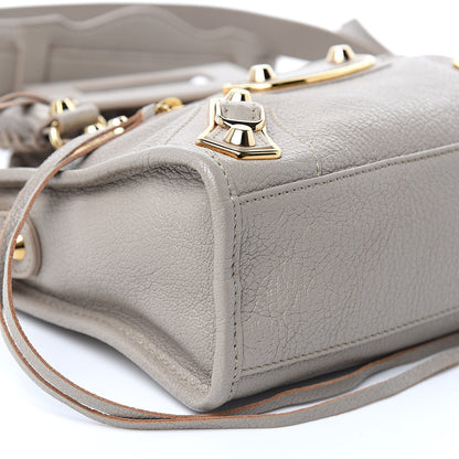 Balenciaga Chevre Gold Metallic Edge Hardware Mini City Beige Dune Argille 8 of 10